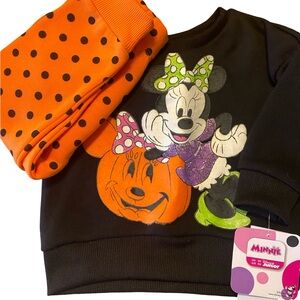 Minnie Mouse Halloween Set - Black and Orange
